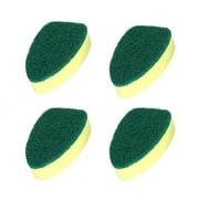 JingHai 4Pack Dishwand Refill Sink Clean Sponge Brush Refill Replacement Heads Non-Scratch Kitchen Dish Scrubbers Pads